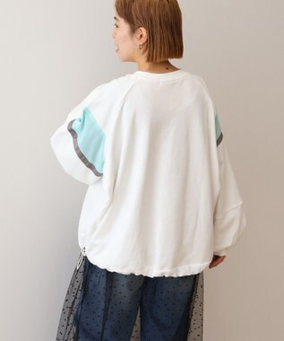 AMERICAN HOLIC 異素材ドロストラインスウェット Off White