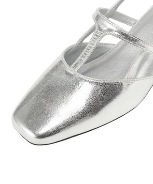 AMERICAN HOLIC Tストラップスクエアパンプス Silver