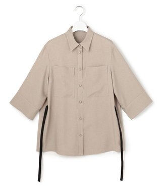 ICB 【WEB＆一部店舗限定】SerikaWorsted シャツブラウス ベージュカーキ