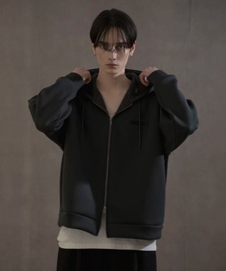 WEGO KEEPWARM　BIGZIPパーカー ブラック中濃色