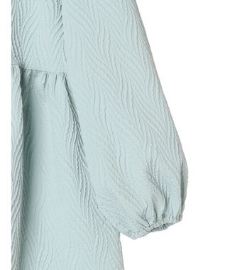 Green Parks ・ＥＬＥＮＣＡＲＥ　ＤＵＥ　フクレジャカードブラウス Sax