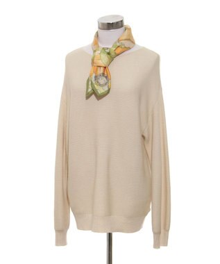 MOONBAT 【日本製】SWASH LONDON Citrus シルクツイルプリントスカーフ ライトオレンジ