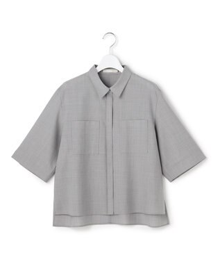 ICB L 【先行予約】ドライクールトロ 5分袖シャツ ライトグレー