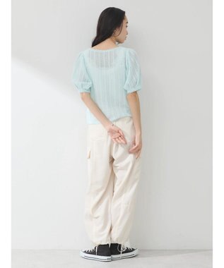 earth music&ecology コンパクトレースカーディガン White