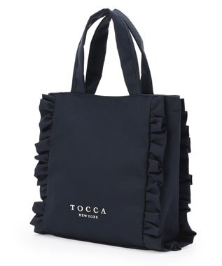 TOCCA 【美人百花掲載】【一部カラー撥水】TRIM WAVES MINITOTE ミニトートバッグ ネイビー系