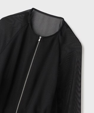 GRACE CONTINENTAL ノーカラーカラミブルゾン ブラック