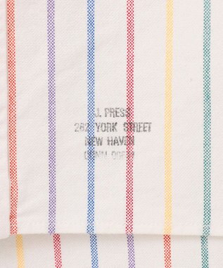 J.PRESS MEN コットンオックス マルチストライプ シャツ / ボタンダウン ホワイト系1