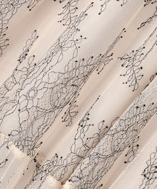 Feroux ニット×ティアードレース スカート グレー系