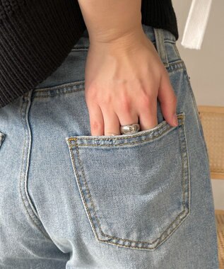 WEGO 【新色追加/美脚/XSSMLサイズ展開】ストレートデニムパンツ デニム淡色