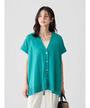 AMERICAN HOLIC 接触冷感Ｖネックニットカーディガン Green