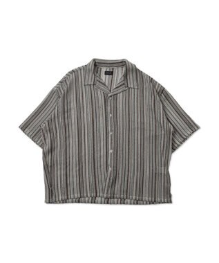 WEGO ストライプメッシュBIGシャツ（S） 柄1