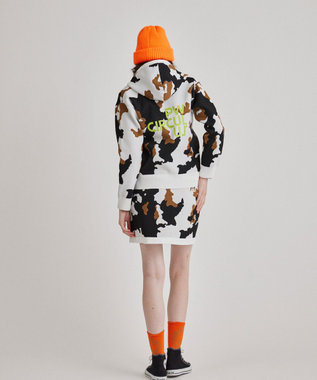 PW CIRCULUS 【WOMEN】ピント柄 ジップアップニットフーディ WOMEN】ピント柄 ジップアップニットフーディ / PW CIRCULUS