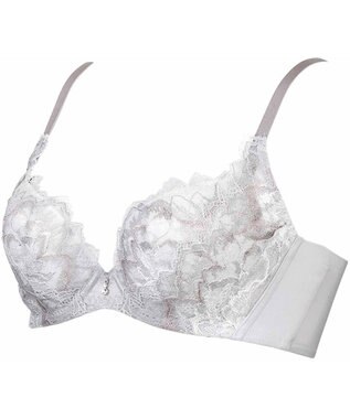 WACOAL 【ハグするブラ】 ブラジャー 体温を感知してカラダになじむ 谷間メイク 脇高設計 レディース BXB418 /ワコール チャコールグレー