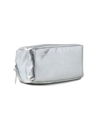 FOLNA RD ホイルレザーボストンバッグ Mサイズ シルバー