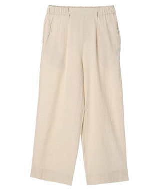 earth music&ecology 綿麻キャンブリッククロップドパンツ Beige