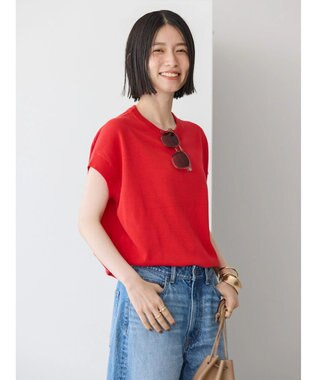 AMERICAN HOLIC フレンチスリーブニットプルオーバー Red