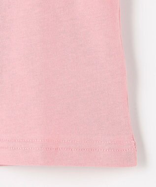 ANY KIDS 【綿100%】ひんやり フレンチスリーブ サガラ刺繡Tシャツ ピンク×ウサギ