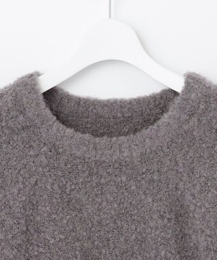 Feroux 【洗える】ブークレーラグラン ニット グレー系