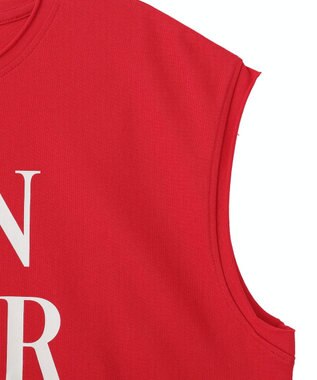 earth music&ecology 【綿100％】フレンチスリーブプリントＴシャツ Red