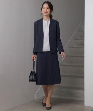 J.PRESS LADIES 幾何プリント モックネック カットソー ホワイト系5