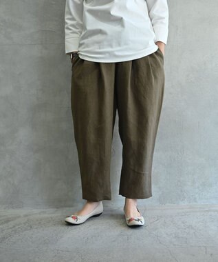 muuc 小花柄刺繍のバレエシューズ ベージュ