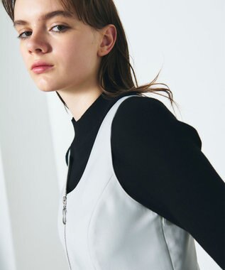 GRACE CONTINENTAL ツイルタックワンピース ライトグリーン