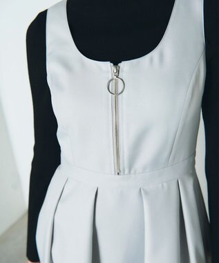 GRACE CONTINENTAL ツイルタックワンピース ライトグリーン