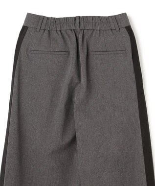 UNFILO 【セットアップ着用可】マイビューティ 側章ワイドパンツ チャコール