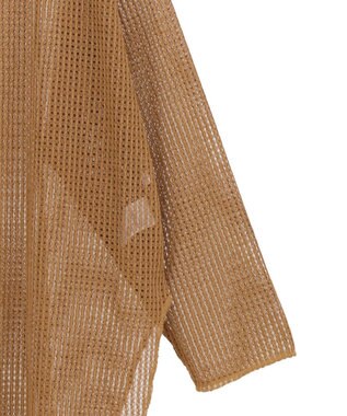 Green Parks メッシュ長袖ゆるカットプルオーバー Mustard