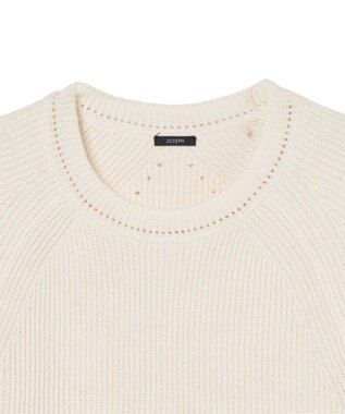 JOSEPH 【洗える】リネンブレンド　ショートスリーブニット Ivory