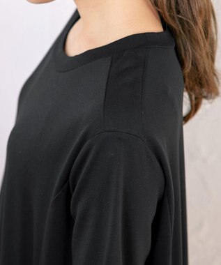 Tiaclasse 【洗える】カットソーワンピース ブラック