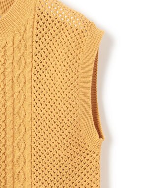 J.PRESS YORK STREET 【WOMEN】テープヤーン ニットベスト イエロー系