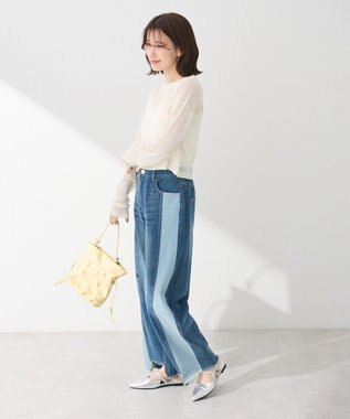 Green Parks 切り替えカーウ゛ィーデニムパンツ Indigo