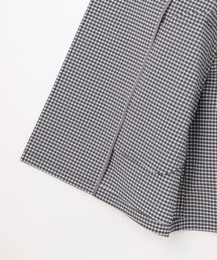 J.PRESS LADIES Lightストレッチチェック トレンチコート ダークネイビーギンガム系