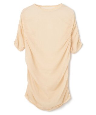 BEIGE， TOPAZ / アレンジギャザー ニット Peach