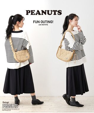 ROOTOTE 8403【スヌーピー】IP.デリ.キルト.ピーナッツ-9Q 02：ベージュ