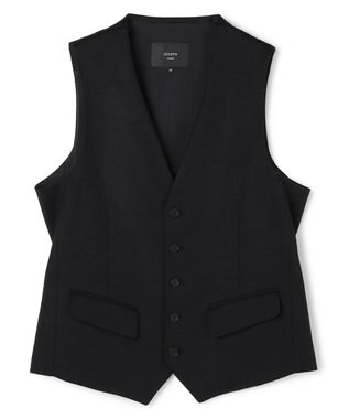 JOSEPH HOMME 新素材【ストレッチ/セットアップ対応】シルキーウールジャージー ジレ ブラック系