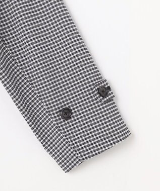 J.PRESS LADIES Lightストレッチチェック トレンチコート ダークネイビーギンガム系