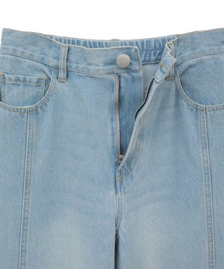 Green Parks 切り替えカーウ゛ィーデニムパンツ Light Indigo