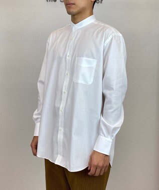 KASHIYAMA バンドカラーシャツ/ディープテール ホワイト