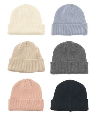 MOONBAT 【洗える】伸縮性に優れたストレスフリー ニット帽 ゆったり ライトグレー