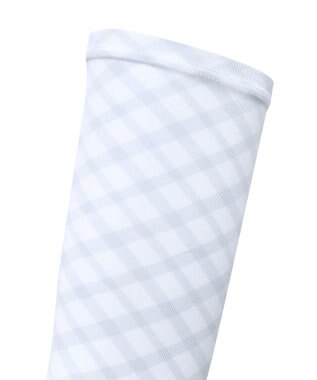 DAKS [DAKS GOLF] 冷感チェックプリントアームカバー スノーホワイト
