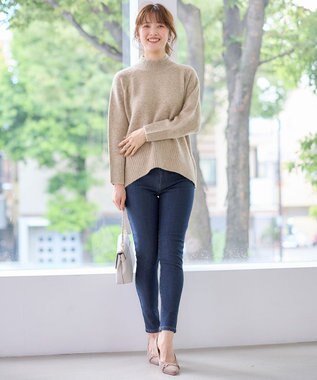 ANY SIS 【洗える/裏起毛】スフレ デニム インディゴ