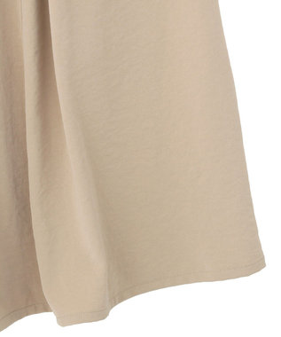Green Parks プリーツサテンフレアスカート Light Beige