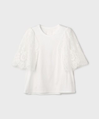 GRACE CONTINENTAL レースフレアカットトップ ホワイト
