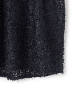 UNFILO L エアリーヤーン ギャザーブラウス ネイビー