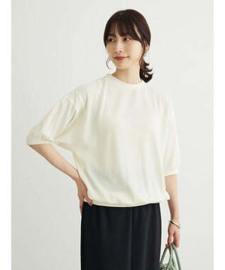 Green Parks ワッフル布帛ドッキングプルオーバー２ Off White