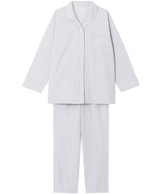 ワコール／睡眠科学 パジャマ 長袖 長ズボン 綿100%(本体) サッカー素材 レディース YDX344 睡眠科学／ワコール