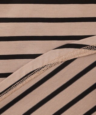 J.PRESS YORK STREET 【WOMEN】フレンチスリーブ ボーダーTシャツ ブラウン系1