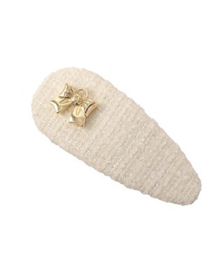 Maison de FLEUR ツイードリボンスリーピン Ivory